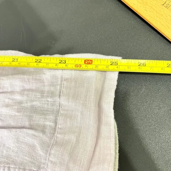 Marc Anthony Lavender Linen Blend Button Down Mens L Slim Fit Long Sleeve Shirt - Picture 10 of 12